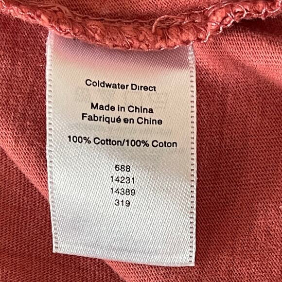 Coldwater Creek Watermelon Pink Swing Tunic Size Medium Washed Hues Lacy border - Picture 6 of 9